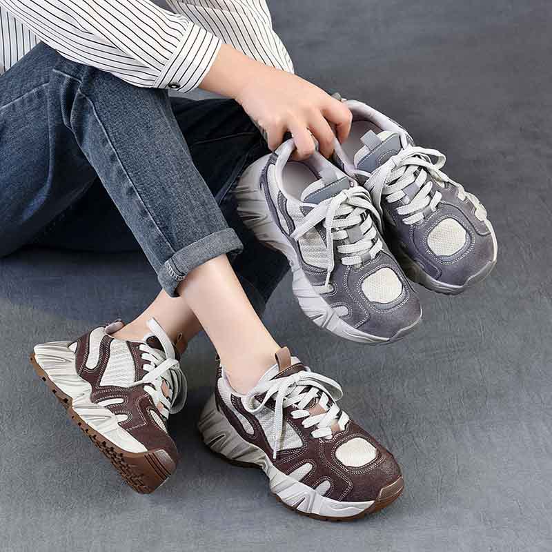 4.5cm Air Mesh Suede Genuine L - Ethnic Fashion For Women ulasan dan harga