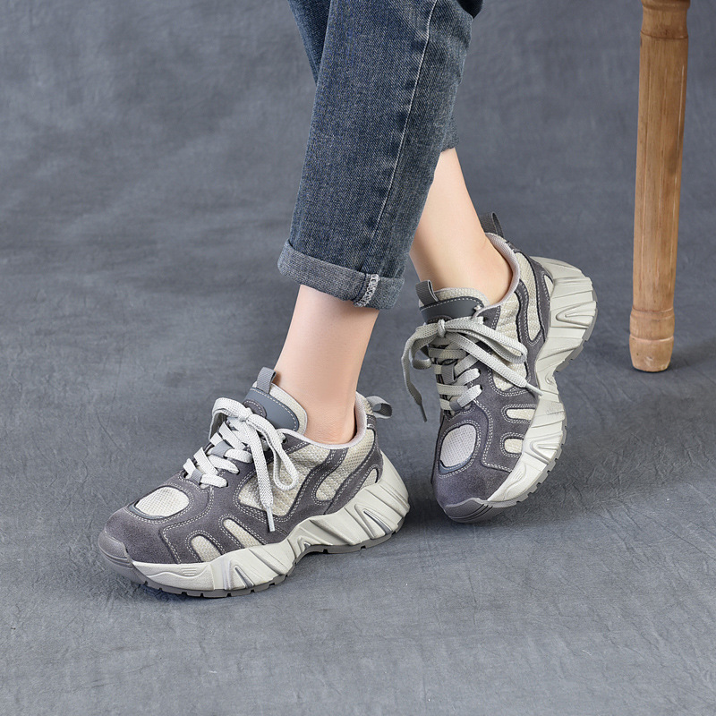 4.5cm Air Mesh Suede Genuine L - Ethnic Fashion For Women ulasan dan harga