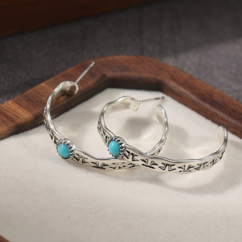 Ethnic Silver Color Blue Stone - Ethnic Fashion Wear For Women ulasan dan harga