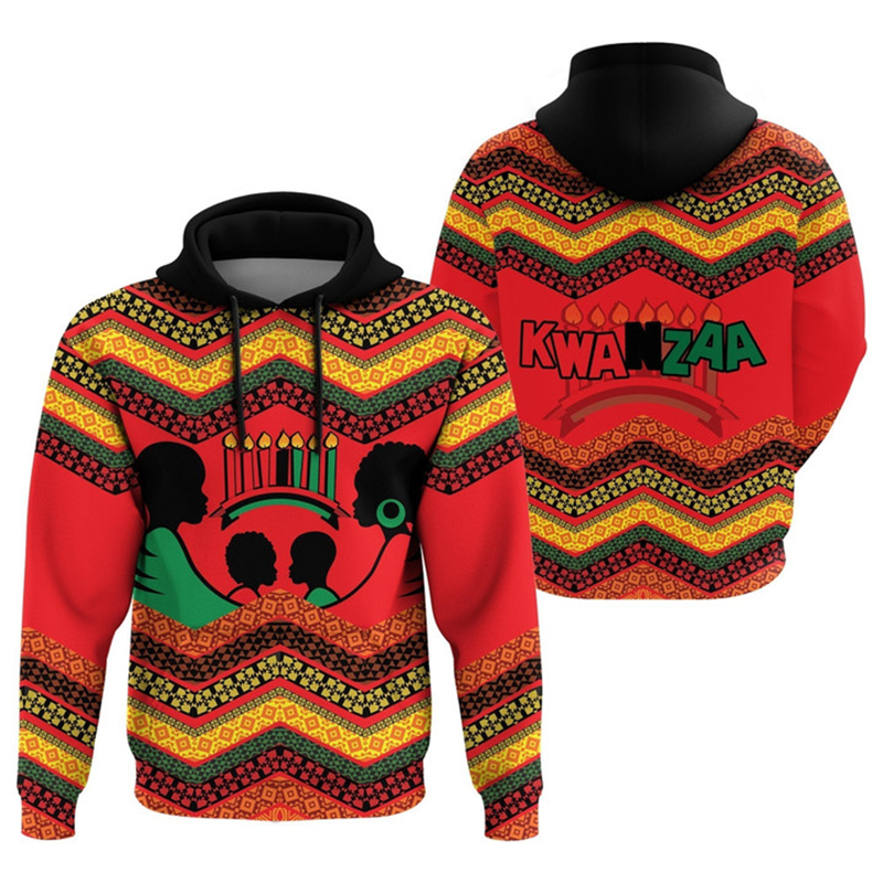 African Kwanzaa Hoodies 3D Pri - Y2K Ethnic Fashion ulasan dan harga