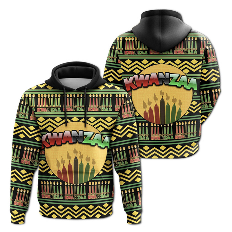 African Kwanzaa Hoodies 3D Pri - Y2K Ethnic Fashion ulasan dan harga