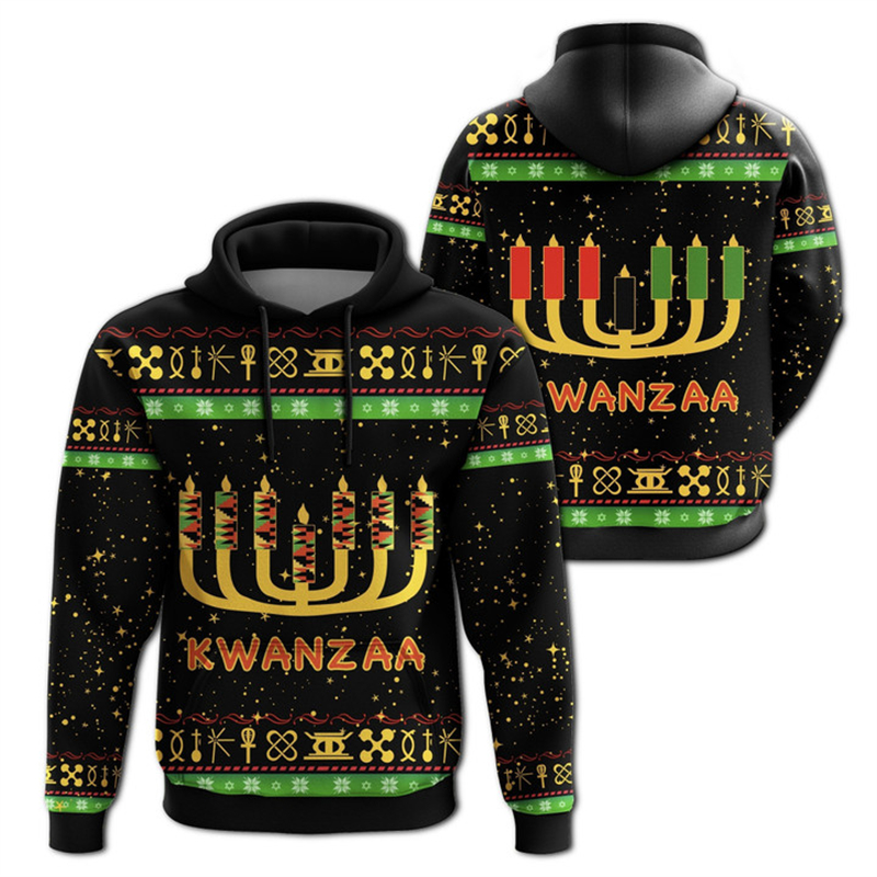 African Kwanzaa Hoodies 3D Pri - Y2K Ethnic Fashion ulasan dan harga