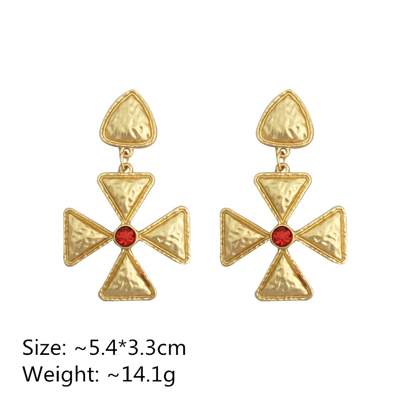 Punk Metal Geometric Drop Earr - Y2K Ethnic Fashion ulasan dan harga