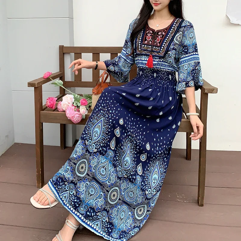 Ethnic Style Maxi Dresses for  - Y2K Ethnic Fashion ulasan dan harga