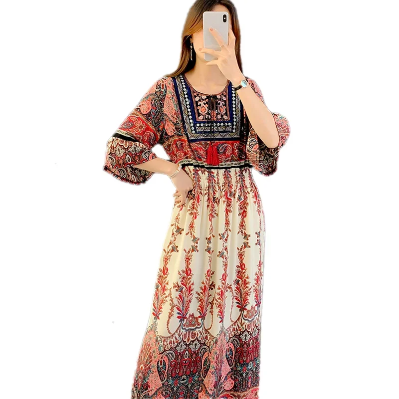 Ethnic Style Maxi Dresses for  - Y2K Ethnic Fashion ulasan dan harga