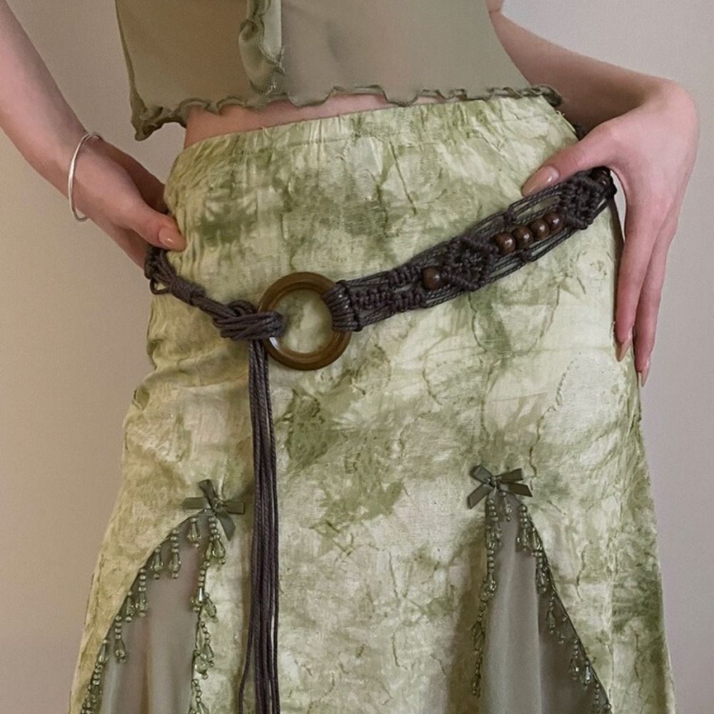 Braided Waist Chain Women's Ve - Y2K Ethnic Fashion ulasan dan harga
