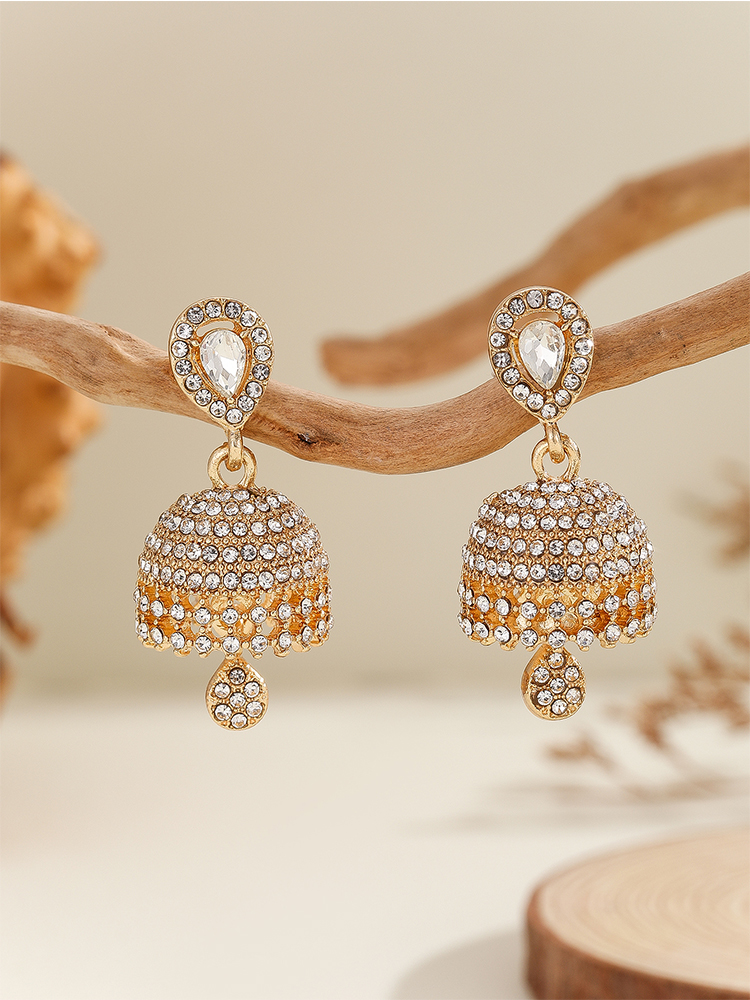 1 Pair of Fashionable Jhumka E - Ethnic Fashion Wear For Women ulasan dan harga