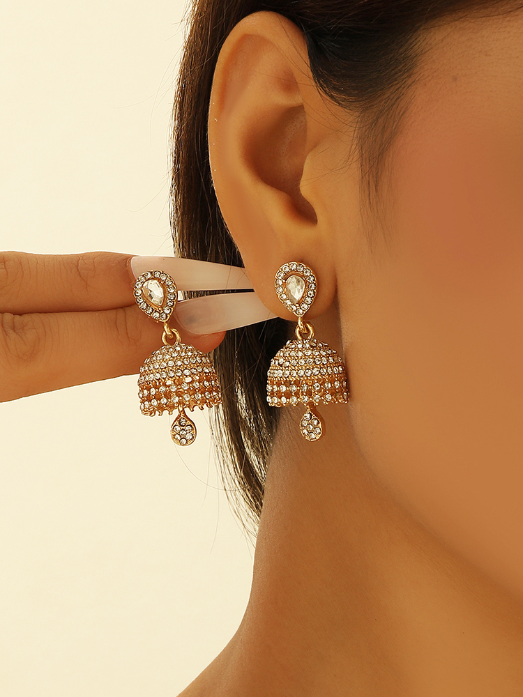 1 Pair of Fashionable Jhumka E - Ethnic Fashion Wear For Women ulasan dan harga