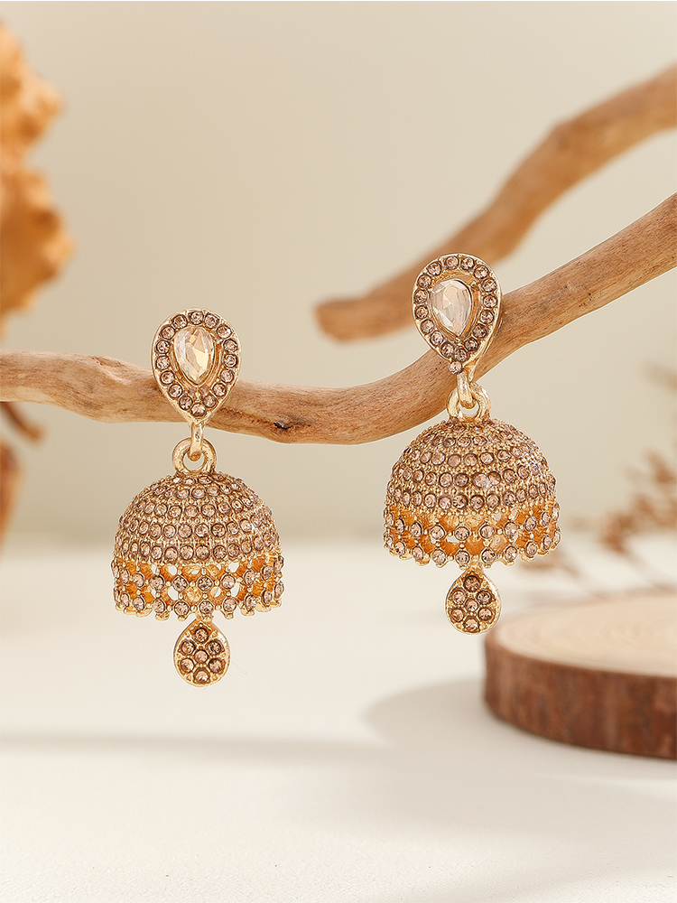 1 Pair of Fashionable Jhumka E - Ethnic Fashion Wear For Women ulasan dan harga