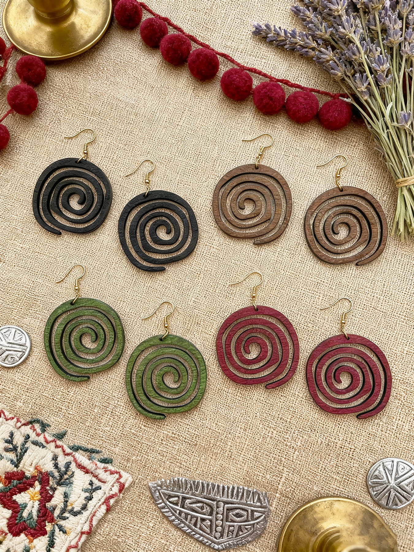 4 Pairs/Set of Vintage-Style W - Ethnic Fashion Wear For Women ulasan dan harga