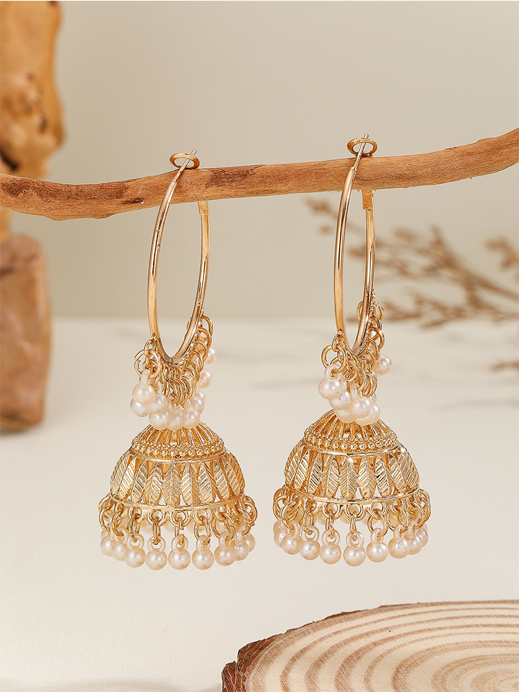 1 Pair of Fashionable Hoop Ear - Ethnic Fashion Wear For Women ulasan dan harga