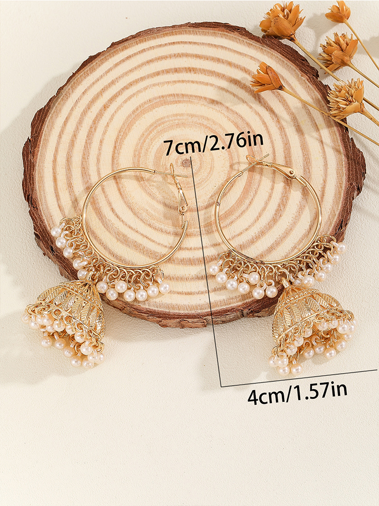 1 Pair of Fashionable Hoop Ear - Ethnic Fashion Wear For Women ulasan dan harga